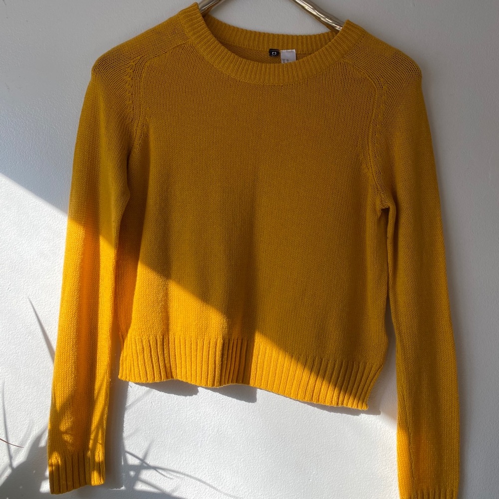 Forever 21 Mustard Yellow Cotton Sweater